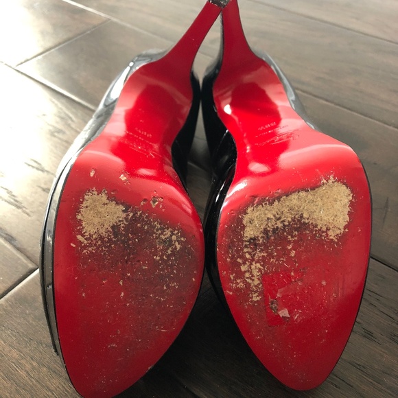 Christian Louboutin Patent Peep Toe - Picture 3 of 5